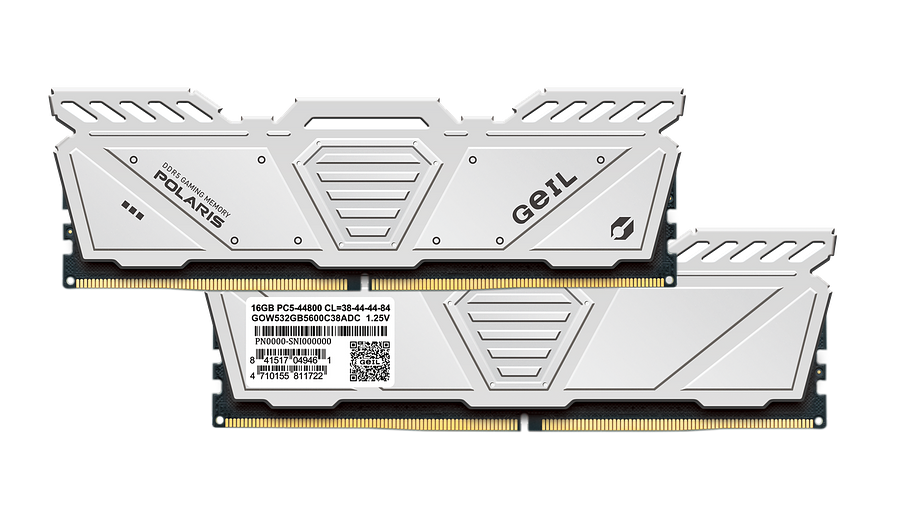 Оперативная память 32GB Kit (2x16GB) GEIL POLARIS 5200Mhz DDR5 White GOW532GB5200C34ADC фото 1