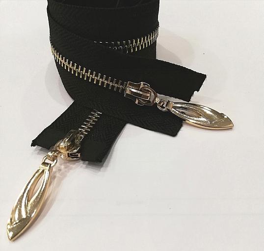 Молния металл №5 75см. 2зам. Золото фото 1