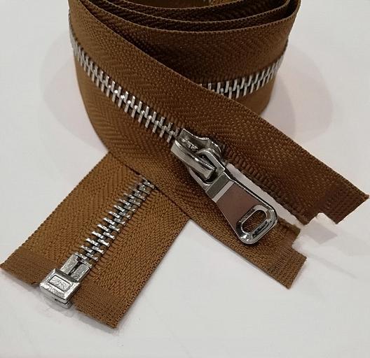 Молния металл №5 80см. 1зам. серебряный зуб Охра фото 1