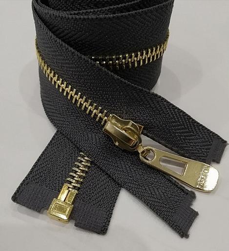 Молния металл №5 80см. 1зам. золотой зуб Серый фото 1