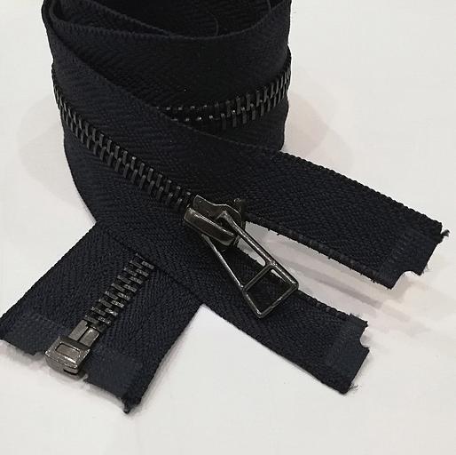 Молния металл №5 65см. 1зам. Темный никель зуб Темно-синий фото 1