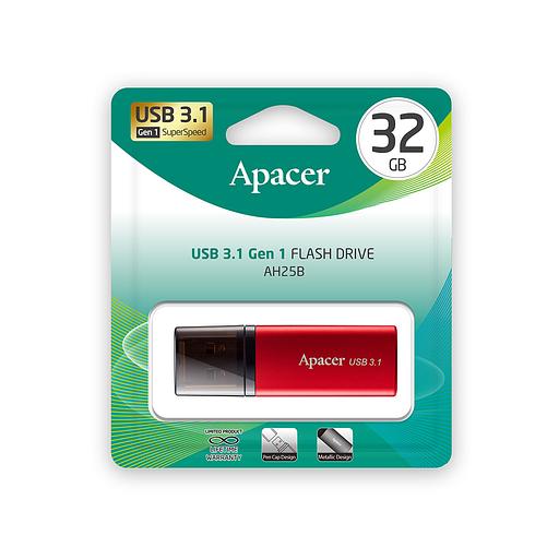 USB Флэш Apacer AH25B AP32GAH25BR-1 32GB USB 3.1 Красный фото 3