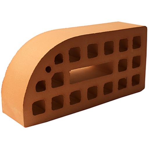 Кирпич керамический карнизный пустотелый утолщённый «Люкс» 250×120×65 мм выпуклый опт фото 2