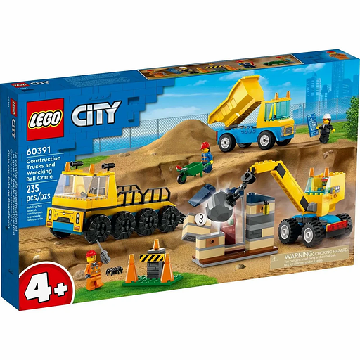 Конструктор LEGO City Строительный грузовик и шаровидный кран-таран 60391 фото 1