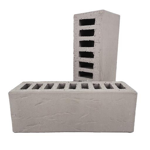 Облицовочный кирпич «Серебро» с накатом «Кора дерева» пустотелый ЕВРО фото 1