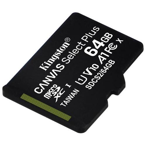 Карта памяти MicroSD Kingston Canvas Select Plus 64GB SDCS2/64GB Class 10 UHS-I R100/W100 фото 1