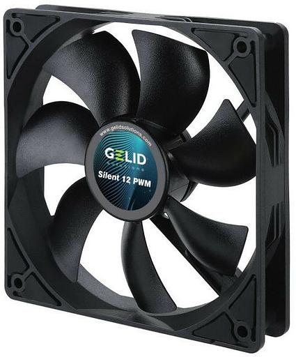 Кулер для корпуса GELID SILENT 12 PWM BLACK FN-PX12-16 фото 1