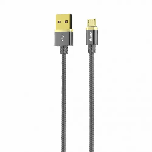 Кабель Olmio Deluxe USB 2.0 - microUSB 1м 2.1A серый фото 1