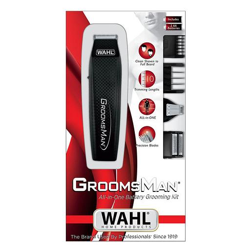Триммер для усов и бороды Wahl Groomsman all-in-one trimmer черный фото 1