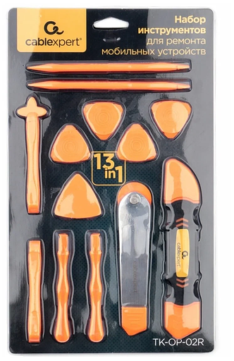 Набор инструментов для вскрытия корпуса мобильной техники Cablexpert TK-OP-02R (13 предметов) фото 1