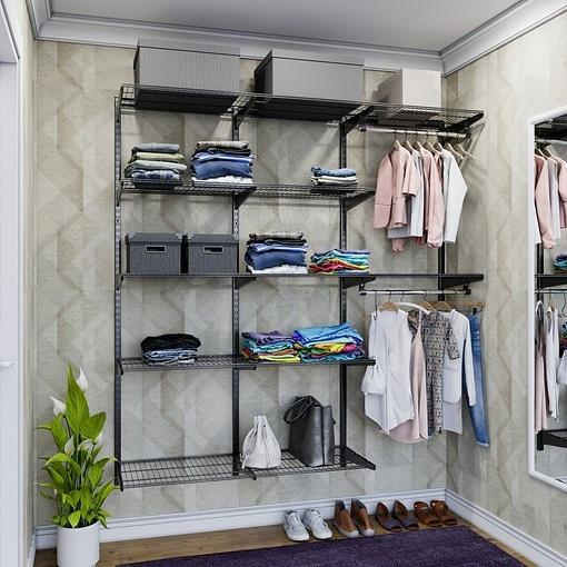 Система хранения «Большая универсальная гардеробная система черная 450» фото 1