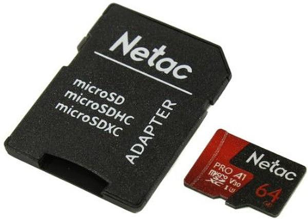 Карта памяти MicroSD Netac P500 Extreme Pro 64GB NT02P500PRO-064G-R фото 1
