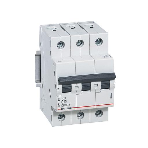 Автоматический выключатель Legrand 419706 3П C 10A RX3 4 5kA фото 1