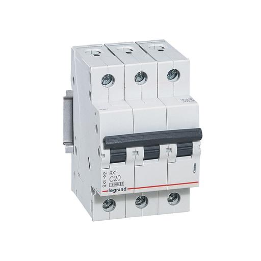 Автоматический выключатель Legrand 419709 3П C 20A RX3 4 5kA фото 1