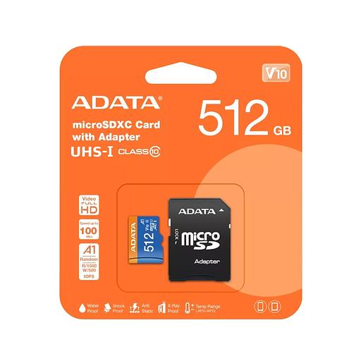 Карта памяти ADATA AUSDX512GUICL10A1-RA1 UHS-I CLASS10 A1 512GB фото 2
