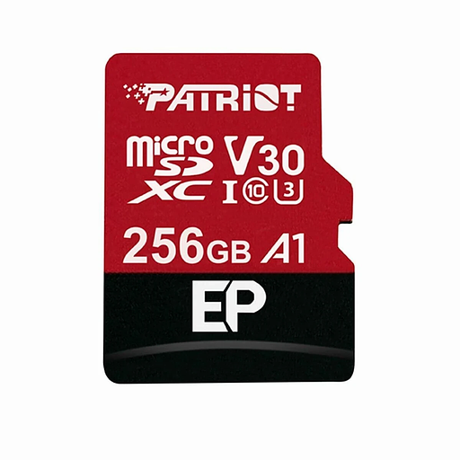 Карта памяти MicroSD Patriot EP microSDXC 256GB PEF256GEP31MCX Class 10 V30 A1 +adapter фото 1