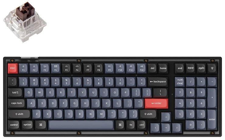 Клавиатура Keychron V5-A3 Frosted Black Brown Switch RGB Hot-Swap Keychron K pro Mechanical V5A3_KEYCHRON фото 1