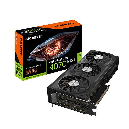 Видеокарта Gigabyte (GV-N407SWF3OC-12GD) RTX4070 SUPER WINDFORCE OC 12G фото 3