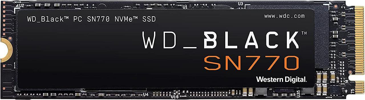 Твердотельный накопитель 500GB SSD WD BLACK SN770 NVMe M.2 WDS500G3X0E фото 1