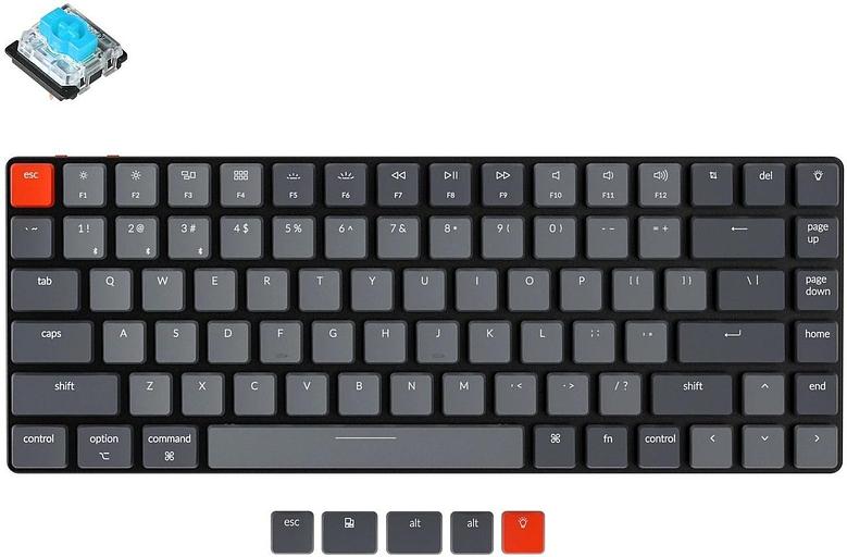 Клавиатура Keychron K3 84 Key Low Profile Gateron White LED Blue фото 1
