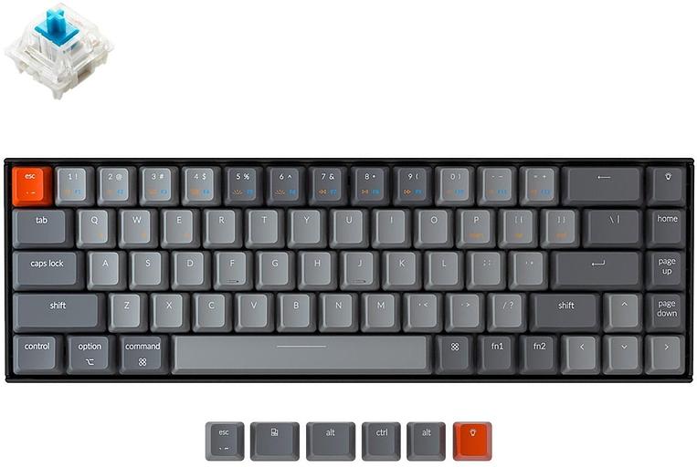 Клавиатура Keychron K6 68 Key Gateron White LED Blue фото 1