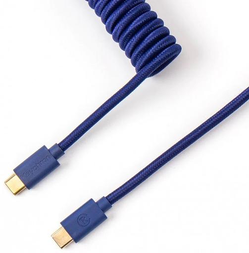Кабель Type-A/Type-C Keychron Coiled Cable Blue CABL_KEYCHRON фото 1