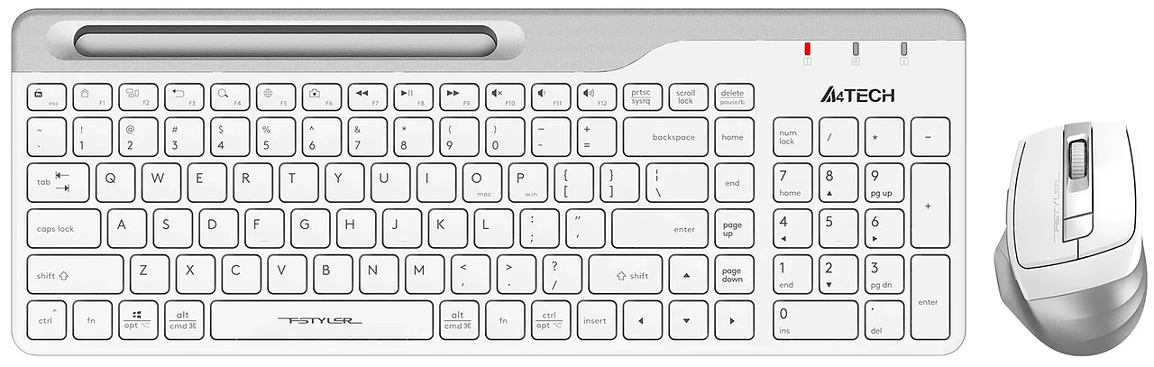 Клавиатура+мышь A4tech Fstyler FB2535C-Icy White FN12 Multim. 2000 DPI беспровод. BT+2 4G фото 1