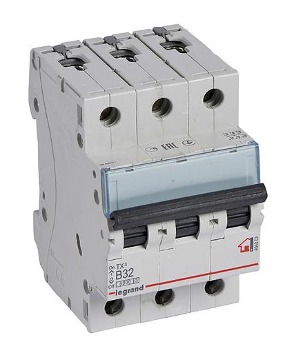 Автоматический выключатель Legrand 404003 TX3 B32A 3П 6000 фото 1