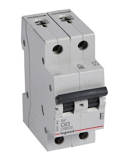 Автоматический выключатель Legrand 419703 Rx3 4 5ka 63а 2п C фото 1