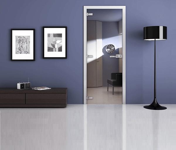 Стеклянная межкомнатная дверь с прозрачным полотном 2000х600 опт фото 1