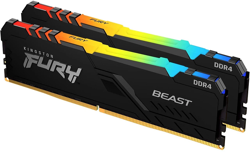 Модуль памяти Kingston Fury Beast RGB KF432C16BB2AK2/32 DDR4 DIMM 32Gb KIT фото 1