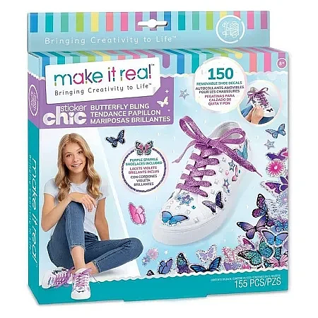 Набор для творчества Make It Real для обуви Sticker Chic: Butterfly Bling 1325MR фото 1