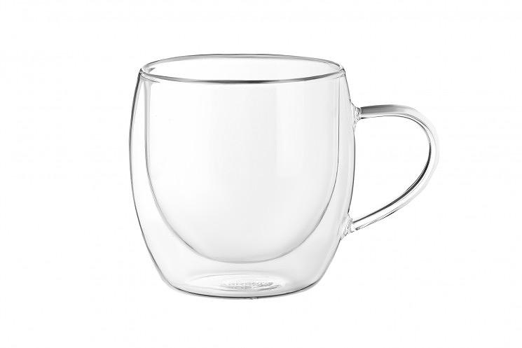 Набор чашек с ручками Ardesto с двойными стенками 300 мл H 9 2 см 2 шт боросиликатное стекло AR2630GHN фото 1