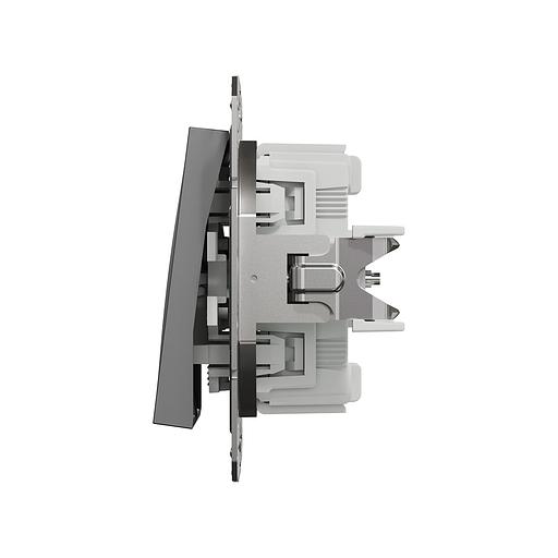 Переключатель двухклавишный SE EPH0600171 Asfora механизм антрацит EPH0600171 фото 2