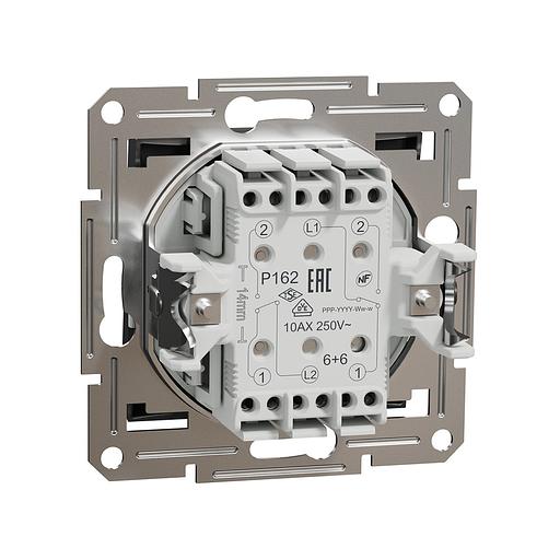 Переключатель двухклавишный SE EPH0600171 Asfora механизм антрацит EPH0600171 фото 3