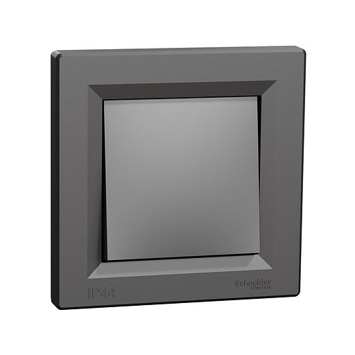 Переключатель одноклавишный SE EPH0400471 Asfora 10AX IP44 в сборе антрацит EPH0400471 фото 1