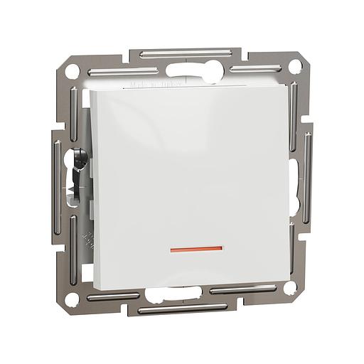 Переключатель одноклавишный SE EPH1570121 Asfora 10AX механизм с подсветкой белый EPH1570121 фото 1