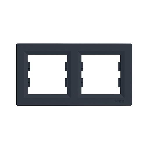 Рамка горизонтальная SE EPH5800271 Asfora 2 постовая антрацит EPH5800271 фото 1