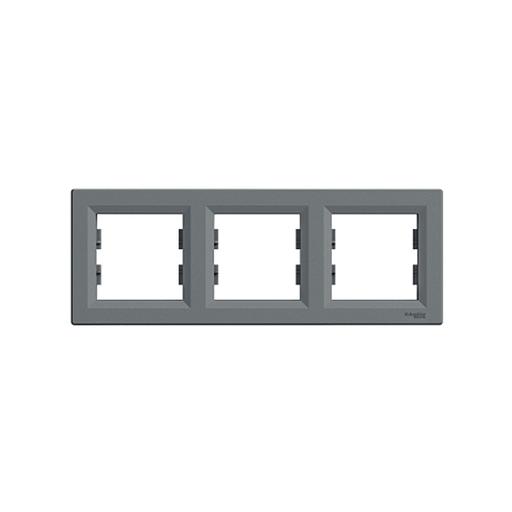 Рамка горизонтальная SE EPH5800362 Asfora 3 постовая сталь EPH5800362 фото 1