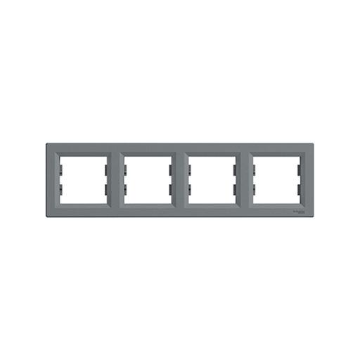 Рамка горизонтальная SE EPH5800462 Asfora 4 постовая сталь EPH5800462 фото 1