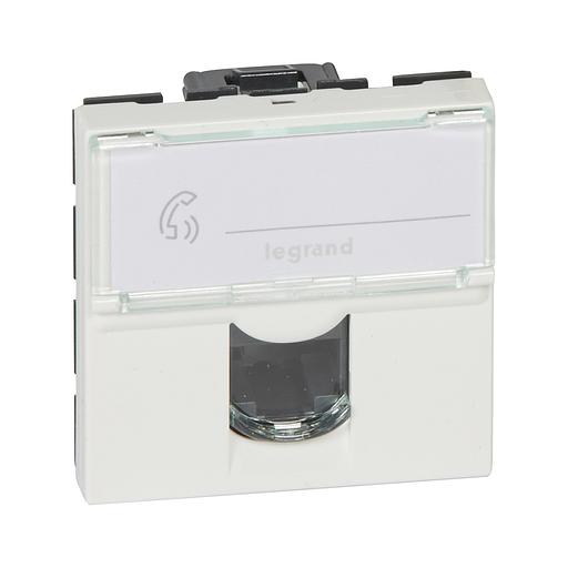 Розетка 1xRJ45 Cat.5 Legrand Mosaic 2 модуля 076554 фото 1