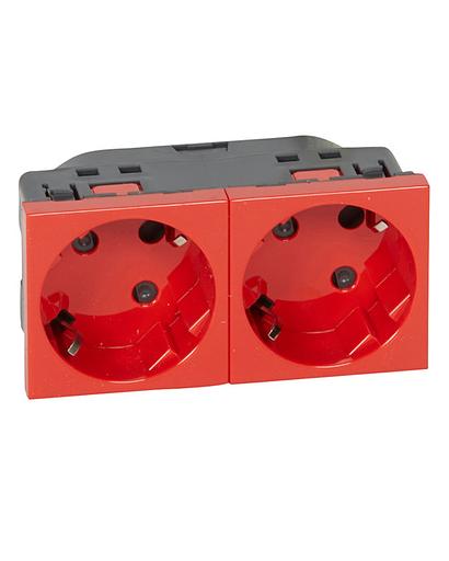 Розетка Legrand 077281 Msc 2Х2К+З н.ст. 45° бл. фото 1