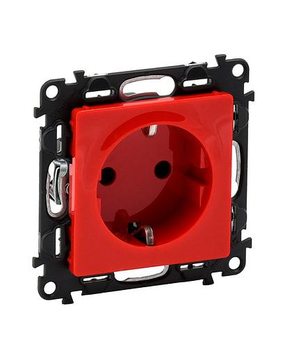 Розетка Legrand VLN-l КРСН 2К+З с/штор 753129 фото 1