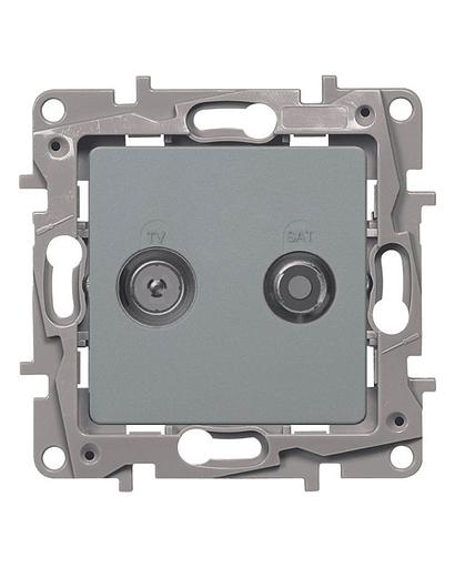 Розетка TV/SAT Legrand 672457 2каб АЛЮ ETIKA фото 1