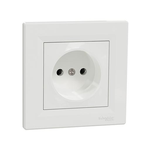 Розетка без заземления SE EPH3000121 Asfora 16А в сборе винт. клеммы белый EPH3000121 фото 1