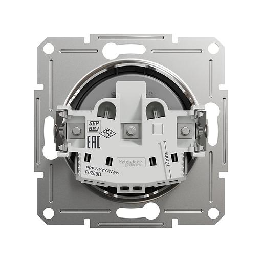 Розетка без заземления SE EPH3000171 Asfora механизм антрацит EPH3000171 фото 3