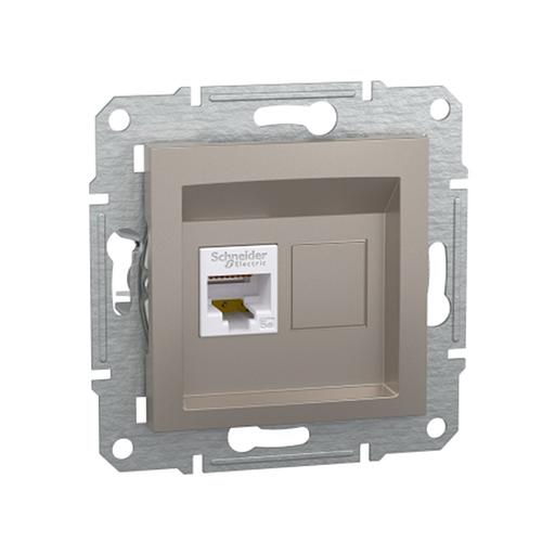 Розетка компьютерная SE EPH4300169 Asfora RJ45 кат.5e механизм бронза EPH4300169 фото 1