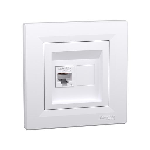 Розетка компьютерная SE EPH4700121 Asfora RJ45 кат. 6 в сборе белый EPH4700121 фото 1