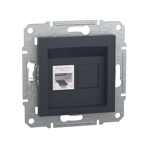 Розетка компьютерная SE EPH4700171 Asfora RJ45 кат. 6 механизм антрацит EPH4700171 фото 1