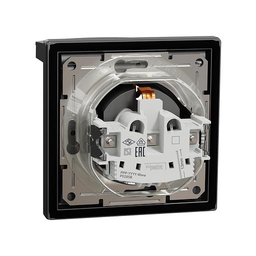 Розетка с заземлением SE EPH3100371 Asfora IP44 в сборе антрацит EPH3100371 фото 3